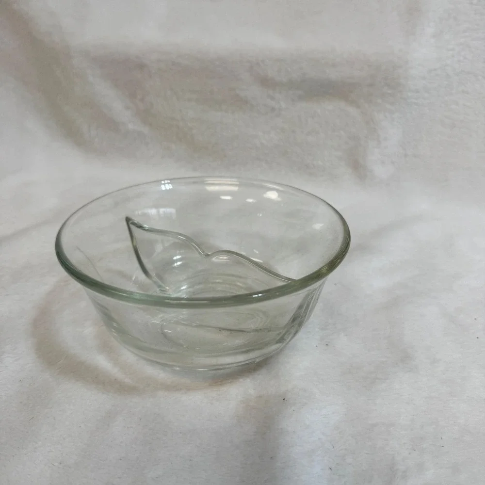 Vintage Clear Glass Divided Serving Dish Candy Nut‎ Bowl Appetizer Condiment